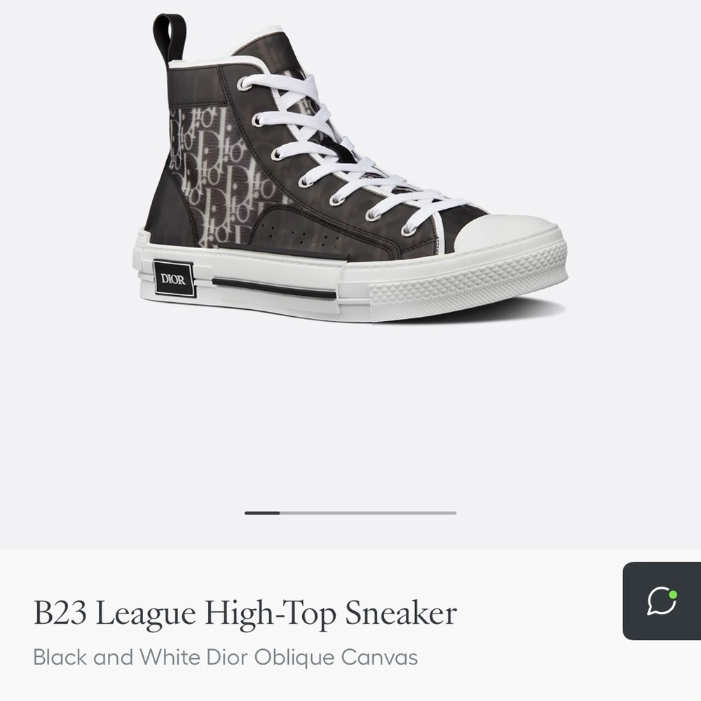 Dior Monogram High-Top Sneakers in Black and White